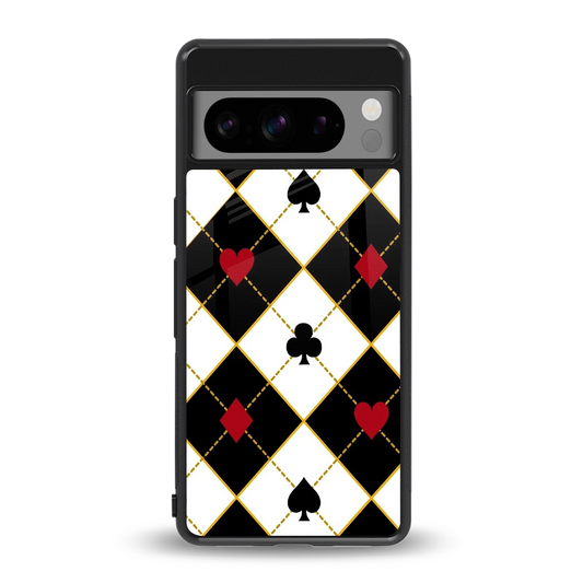 Poker Love back phone cover | glass case for google pixel 8 pro