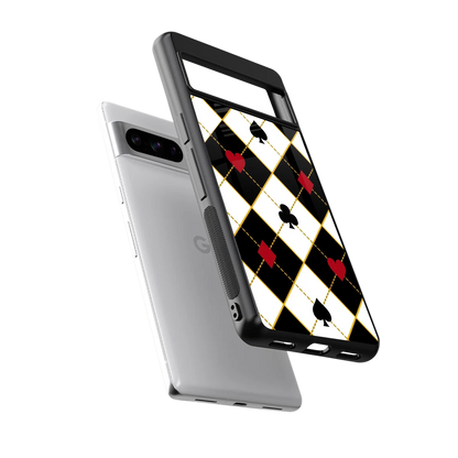 Poker Love sleek google pixel 8 pro cover with tempered glass back and TPU edges