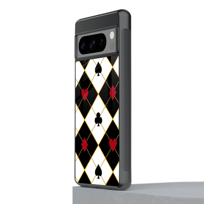 Poker Love stylish phone case for google pixel 8 pro | glossy glass and slim fit