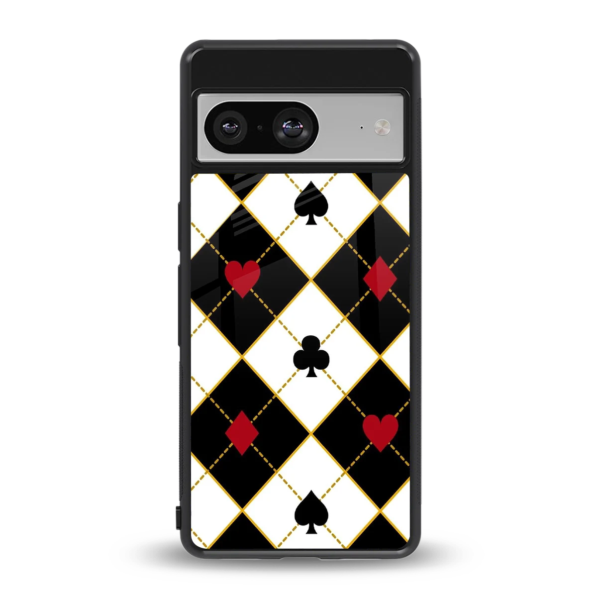 Poker Love back phone cover | glass case for google pixel 8