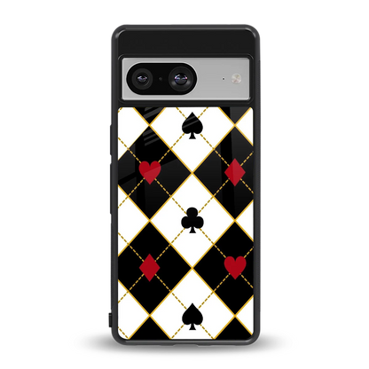 Poker Love back phone cover | glass case for google pixel 8