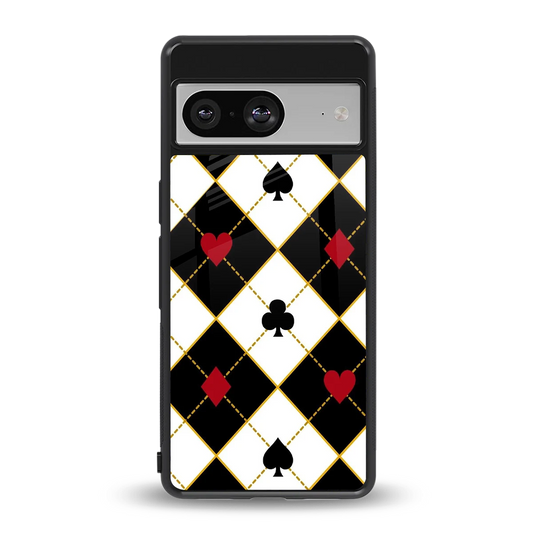 Poker Love back phone cover | glass case for google pixel 8
