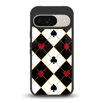 Poker Love back phone cover | glass case for google pixel 9