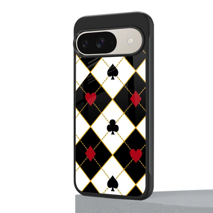 Poker Love google pixel 9 mobile cover | shockproof glass phone case