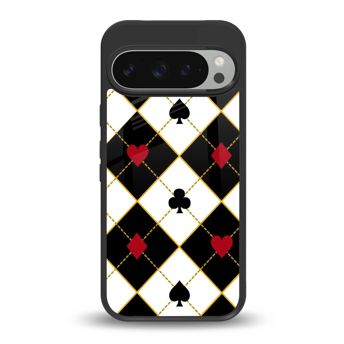Poker Love back phone cover | glass case for google pixel 9 pro xl