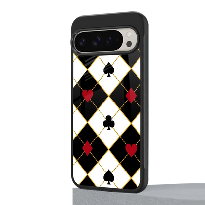 Poker Love google pixel 9 pro xl mobile cover | shockproof glass phone case