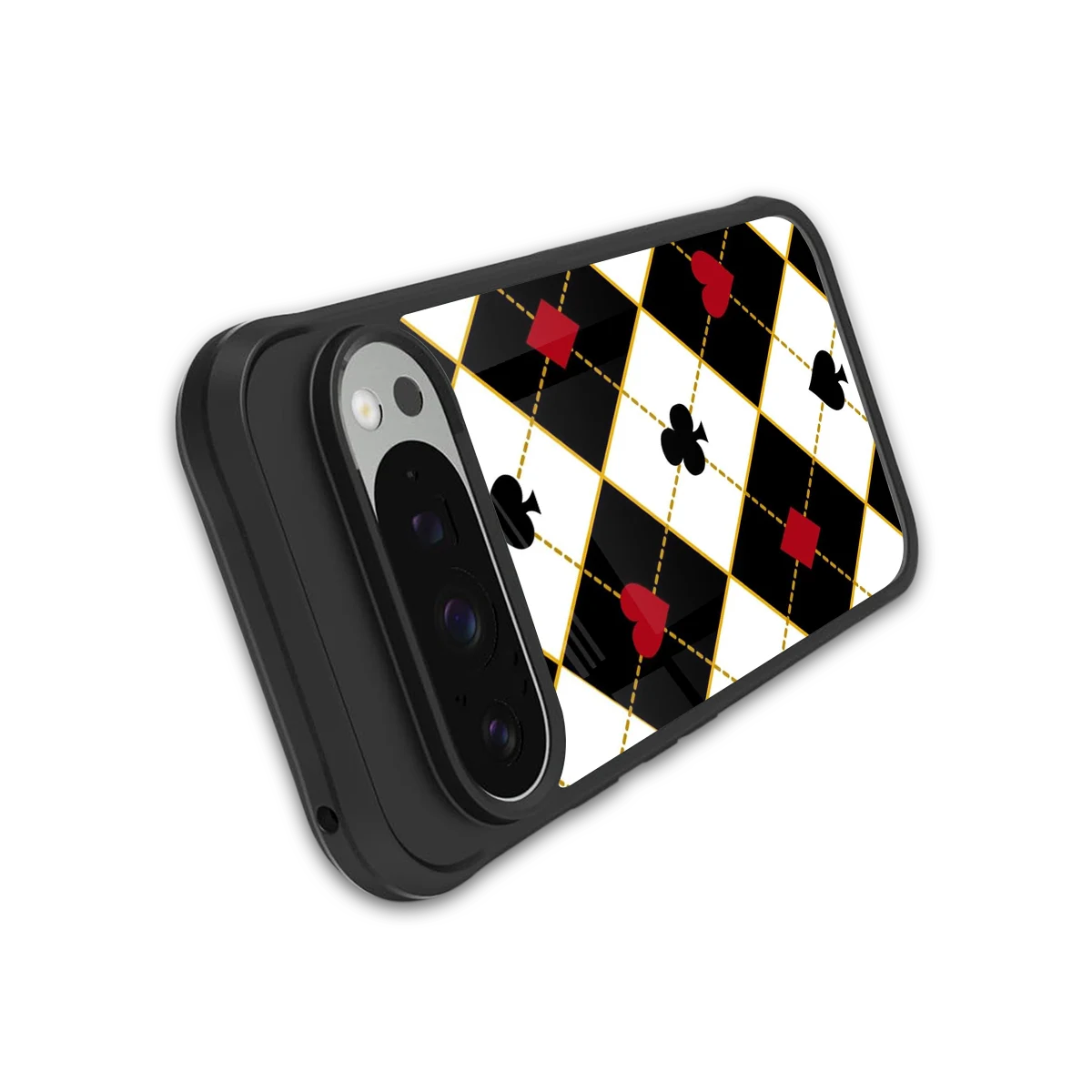 Poker Love stylish phone case for google pixel 9 pro xl | glossy glass and slim fit