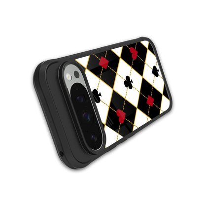 Poker Love stylish phone case for google pixel 9 pro xl | glossy glass and slim fit