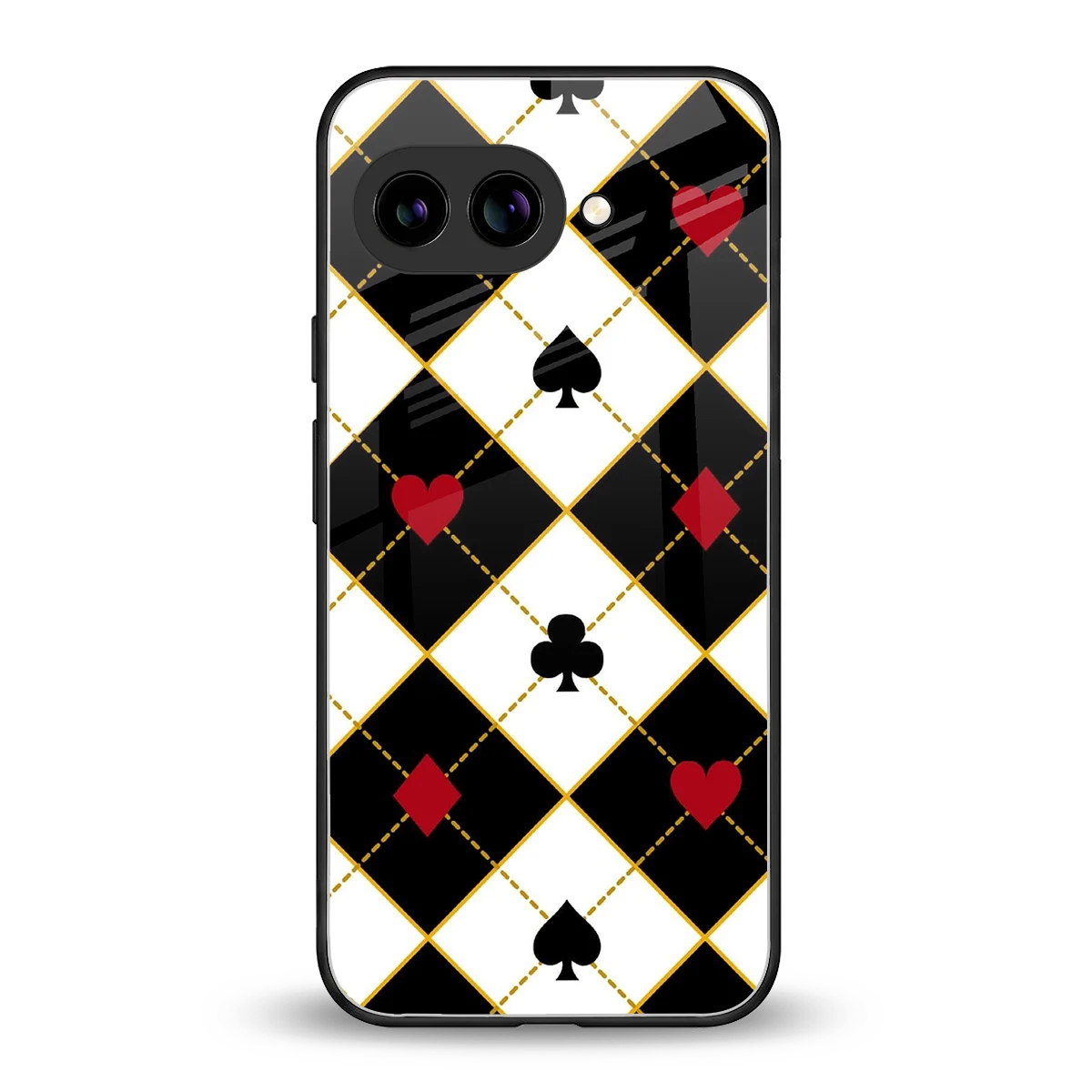 Poker Love back phone cover | glass case for google pixel 9a