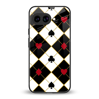 Poker Love back phone cover | glass case for google pixel 9a