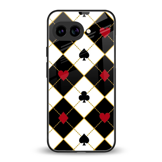 Poker Love back phone cover | glass case for google pixel 9a