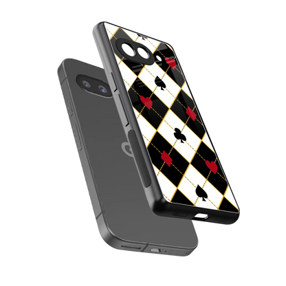 Poker Love sleek google pixel 9a cover with tempered glass back and TPU edges