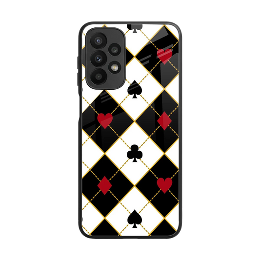 Poker Love back phone cover | glass case for samsung galaxy a23