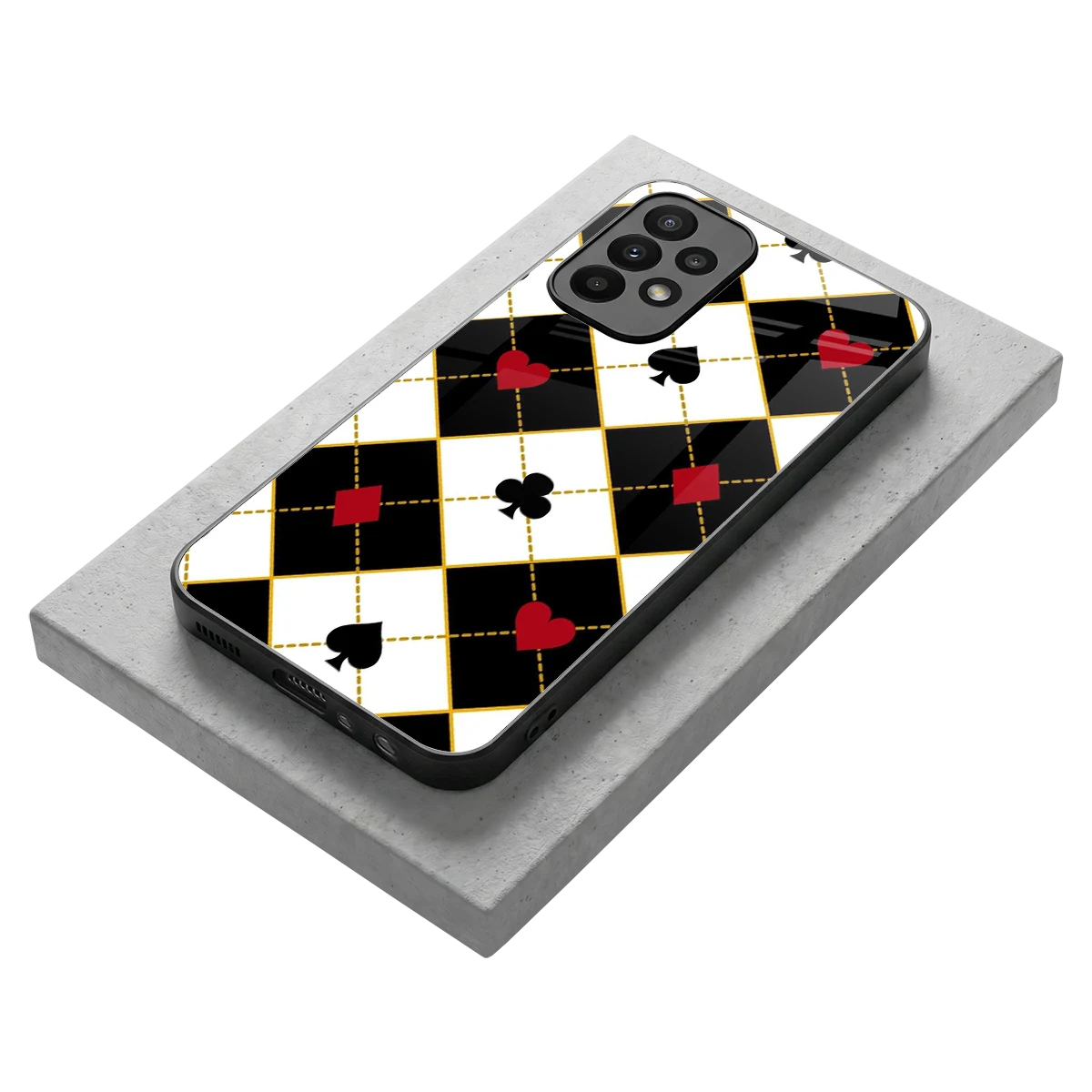 Poker Love stylish phone case for samsung galaxy a23 | glossy glass and slim fit