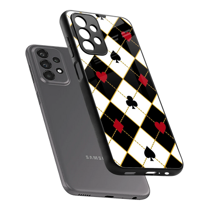 Poker Love sleek samsung galaxy a23 cover with tempered glass back and TPU edges