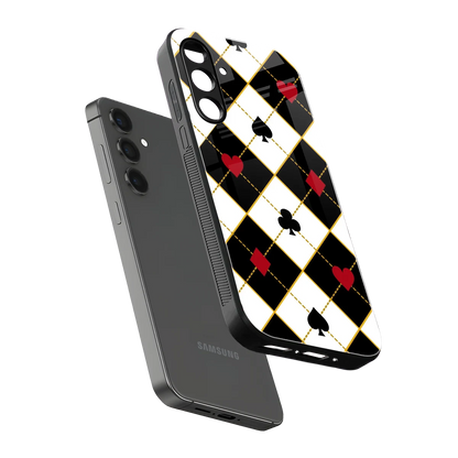 Poker Love sleek samsung galaxy a14 5g cover with tempered glass back and TPU edges