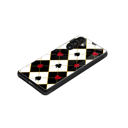 Poker Love stylish phone case for samsung galaxy m34 5g | glossy glass and slim fit