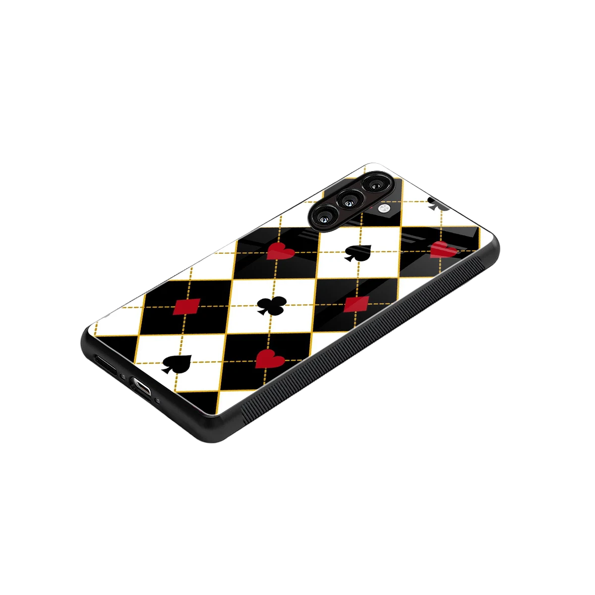 Poker Love stylish phone case for samsung galaxy a17 5g | glossy glass and slim fit