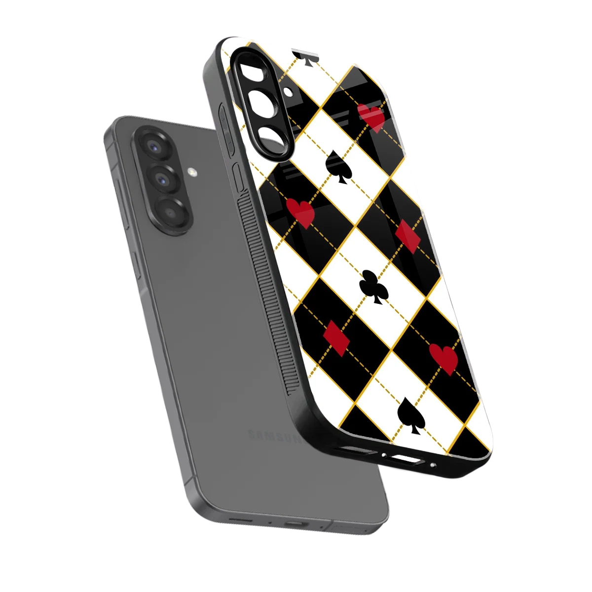 Poker Love sleek samsung galaxy a36 5g cover with tempered glass back and TPU edges