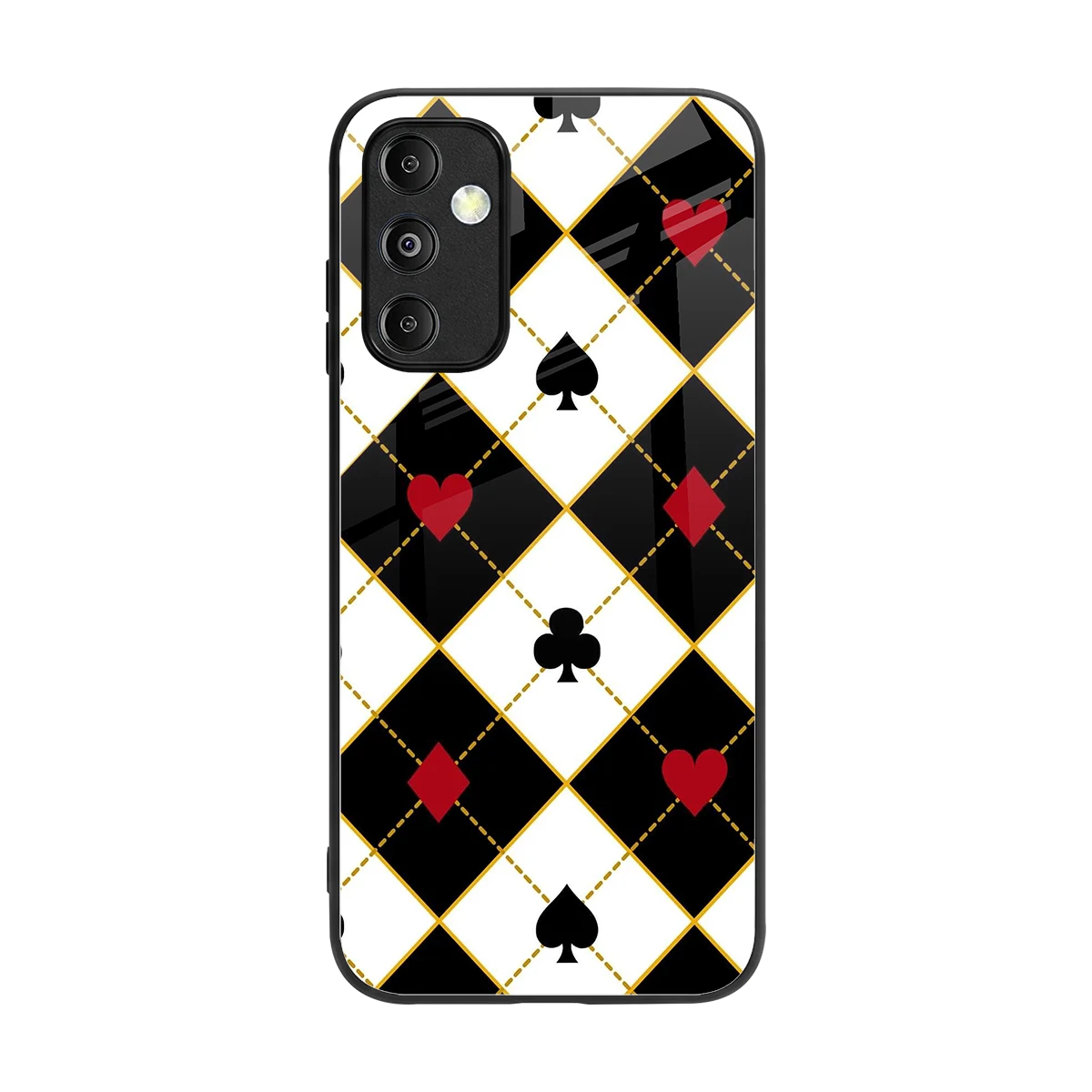 Poker Love back phone cover | glass case for samsung galaxy m14 5g