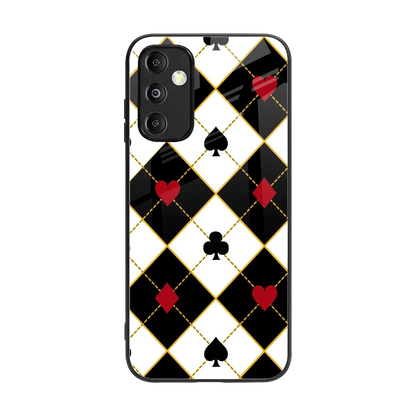 Poker Love back phone cover | glass case for samsung galaxy m14 5g
