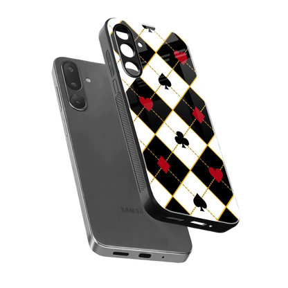 Poker Love sleek samsung galaxy m16 5g cover with tempered glass back and TPU edges