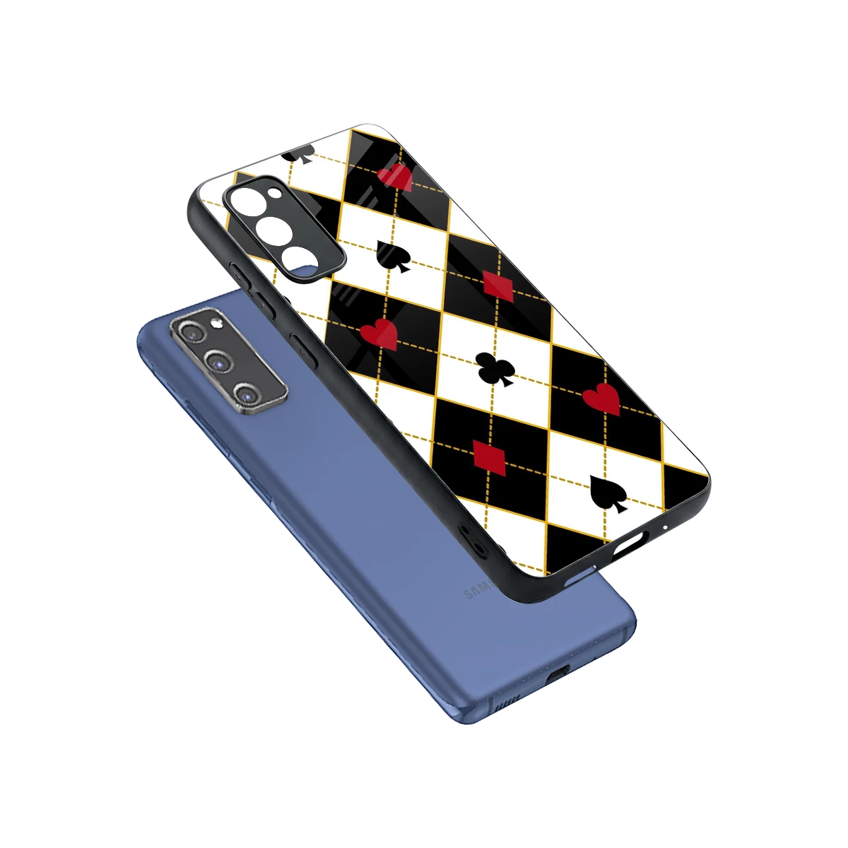 Poker Love sleek samsung galaxy s20 fe cover with tempered glass back and TPU edges