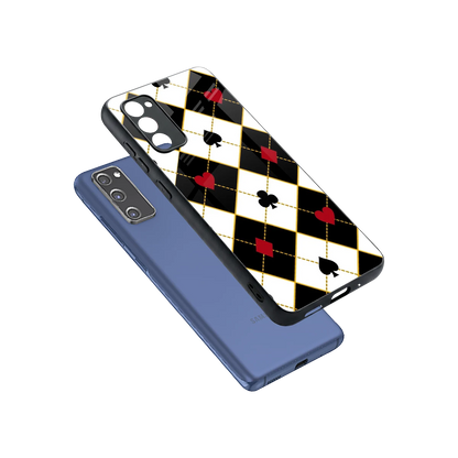 Poker Love sleek samsung galaxy s20 fe cover with tempered glass back and TPU edges