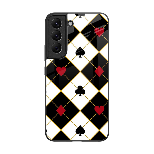 Poker Love back phone cover | glass case for samsung galaxy s22