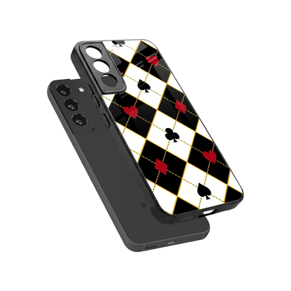 Poker Love sleek samsung galaxy s22 cover with tempered glass back and TPU edges