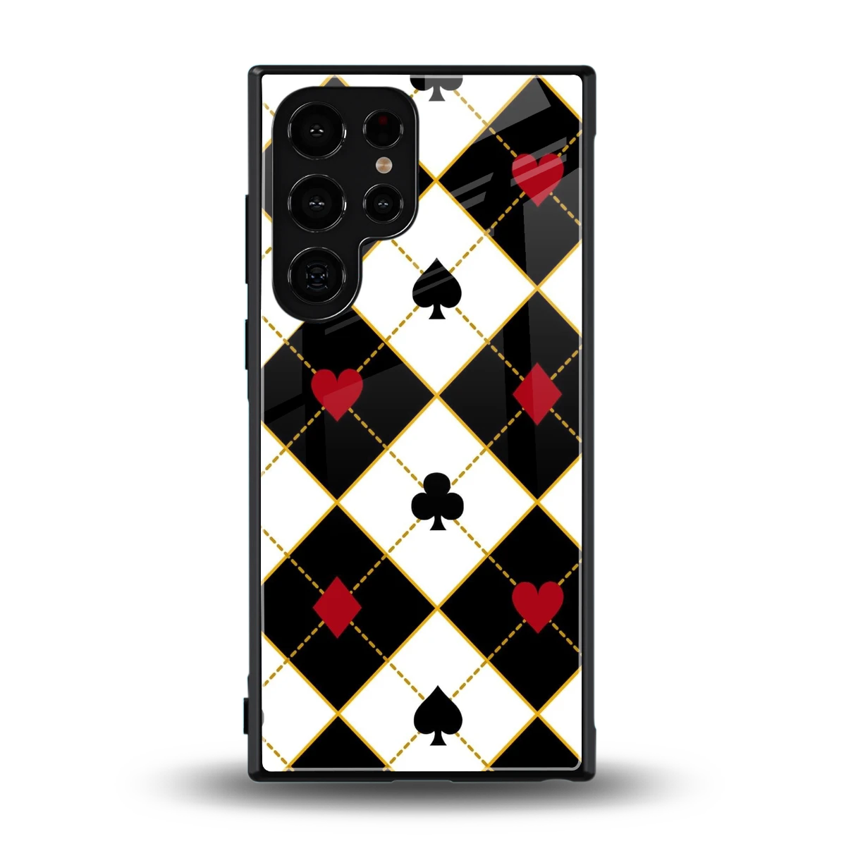 Poker Love back phone cover | glass case for samsung galaxy s23 ultra