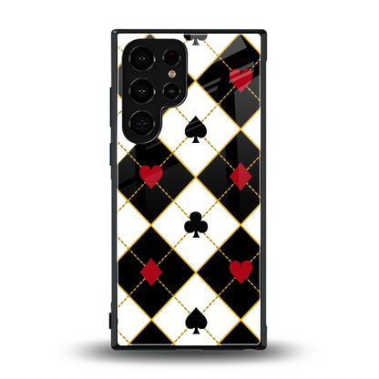 Poker Love back phone cover | glass case for samsung galaxy s24 ultra