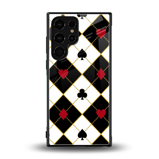 Poker Love back phone cover | glass case for samsung galaxy s24 ultra