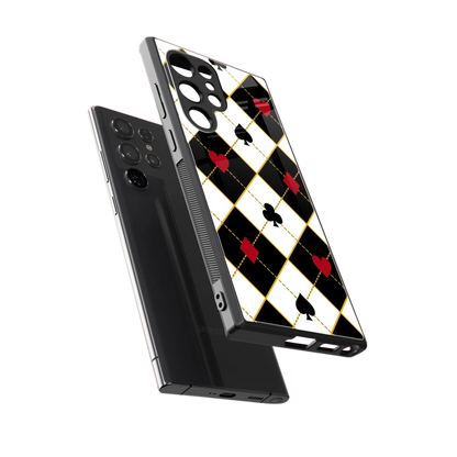 Poker Love sleek samsung galaxy s23 ultra cover with tempered glass back and TPU edges