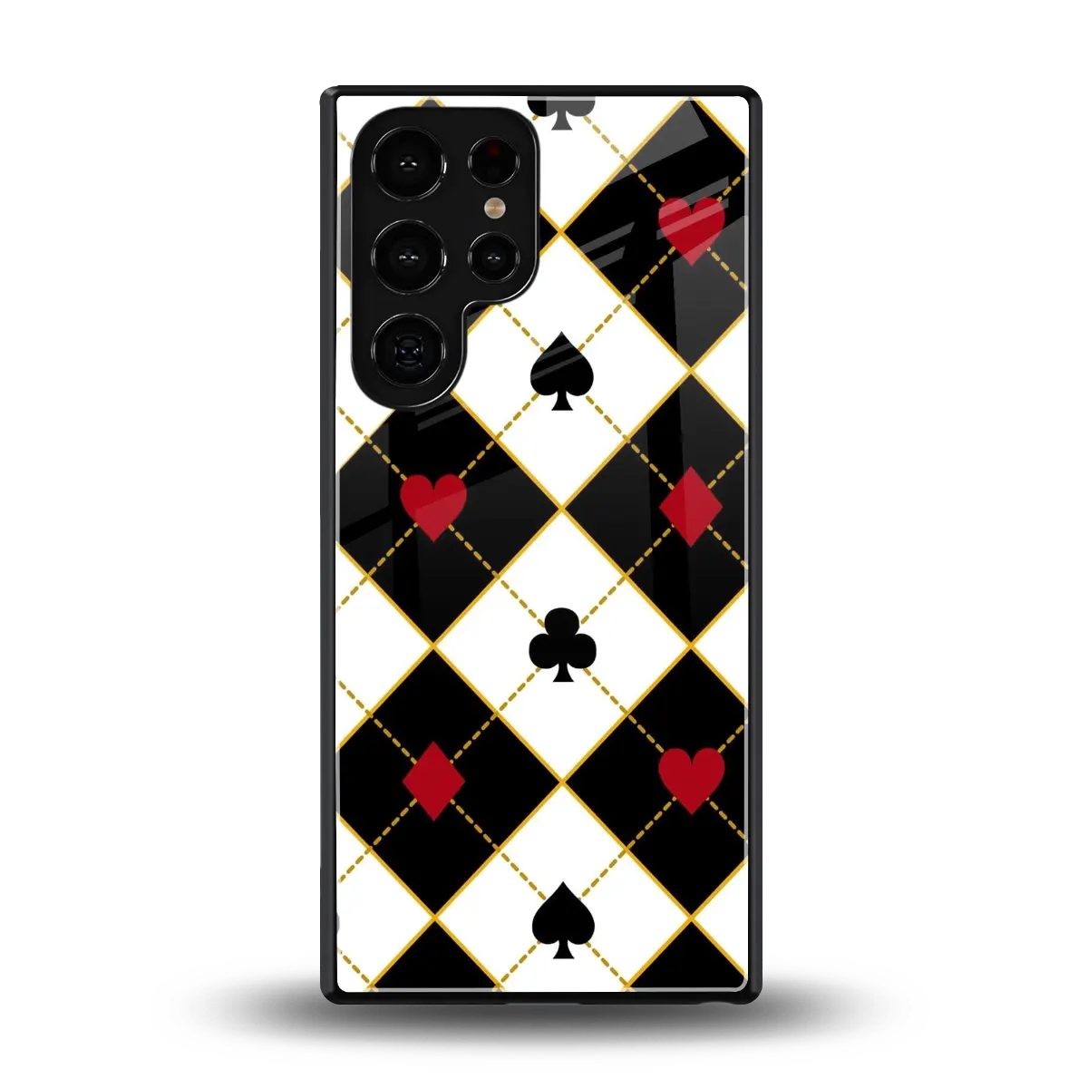 Poker Love back phone cover | glass case for samsung galaxy s25 ultra
