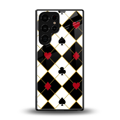Poker Love back phone cover | glass case for samsung galaxy s25 ultra