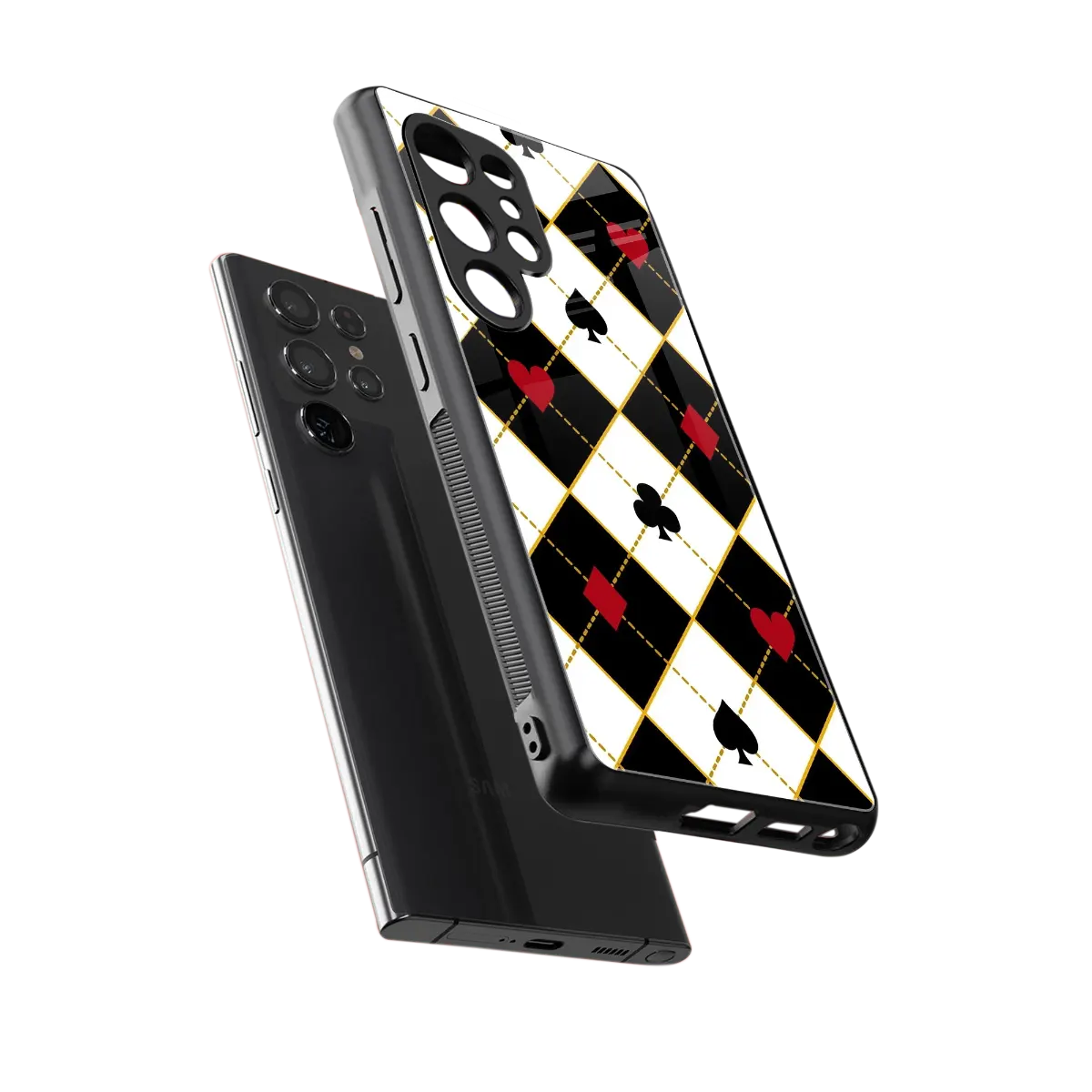 Poker Love sleek samsung galaxy s25 ultra cover with tempered glass back and TPU edges
