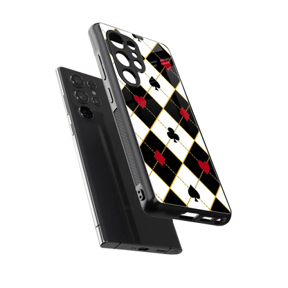 Poker Love sleek samsung galaxy s25 ultra cover with tempered glass back and TPU edges