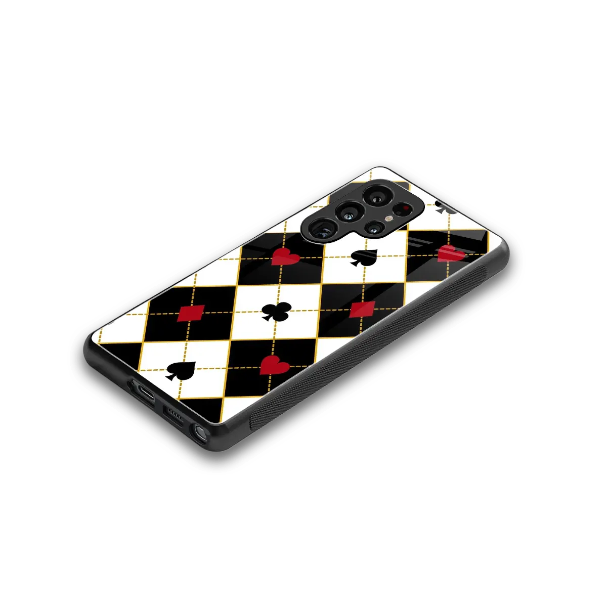 Poker Love stylish phone case for samsung galaxy s25 ultra | glossy glass and slim fit