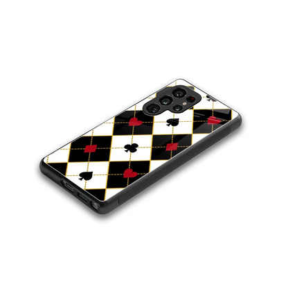 Poker Love stylish phone case for samsung galaxy s25 ultra | glossy glass and slim fit