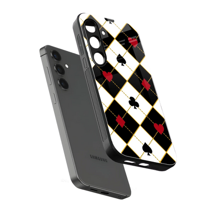 Poker Love sleek samsung galaxy s24 cover with tempered glass back and TPU edges