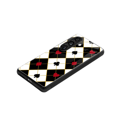 Poker Love stylish phone case for samsung galaxy s23 fe | glossy glass and slim fit