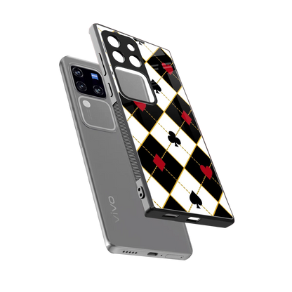 Poker Love sleekvivo v30 pro cover with tempered glass back and TPU edges
