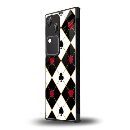 Poker Love vivo v30 mobile cover | shockproof glass phone case