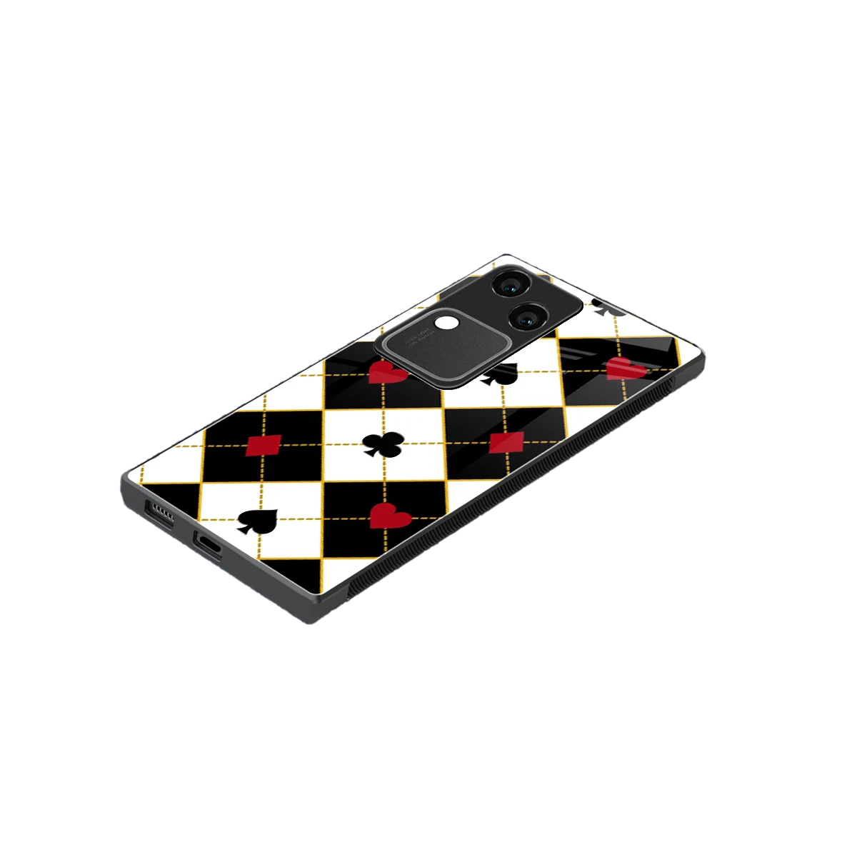 Poker Love stylish phone case for vivo v30 | glossy glass and slim fit