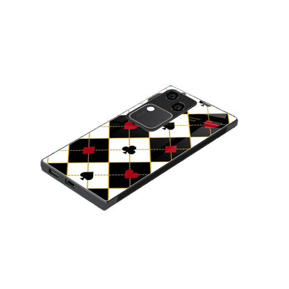 Poker Love stylish phone case for vivo v30 | glossy glass and slim fit