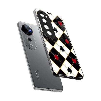 Poker Love sleek vivo v40 pro cover with tempered glass back and TPU edges