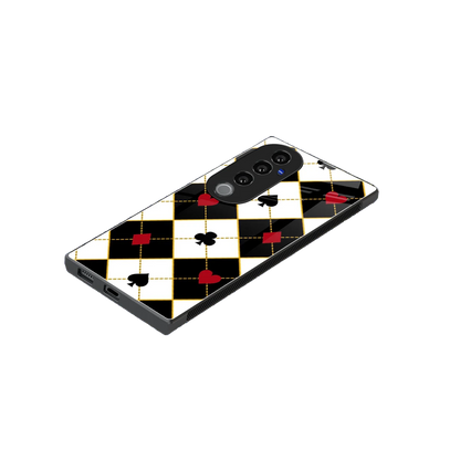 Poker Love stylish phone case for vivo v40 pro | glossy glass and slim fit