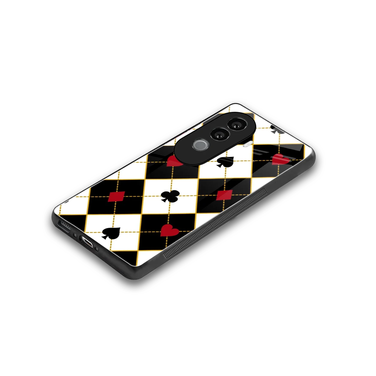 Poker Love stylish phone case for vivo v40e | glossy glass and slim fit