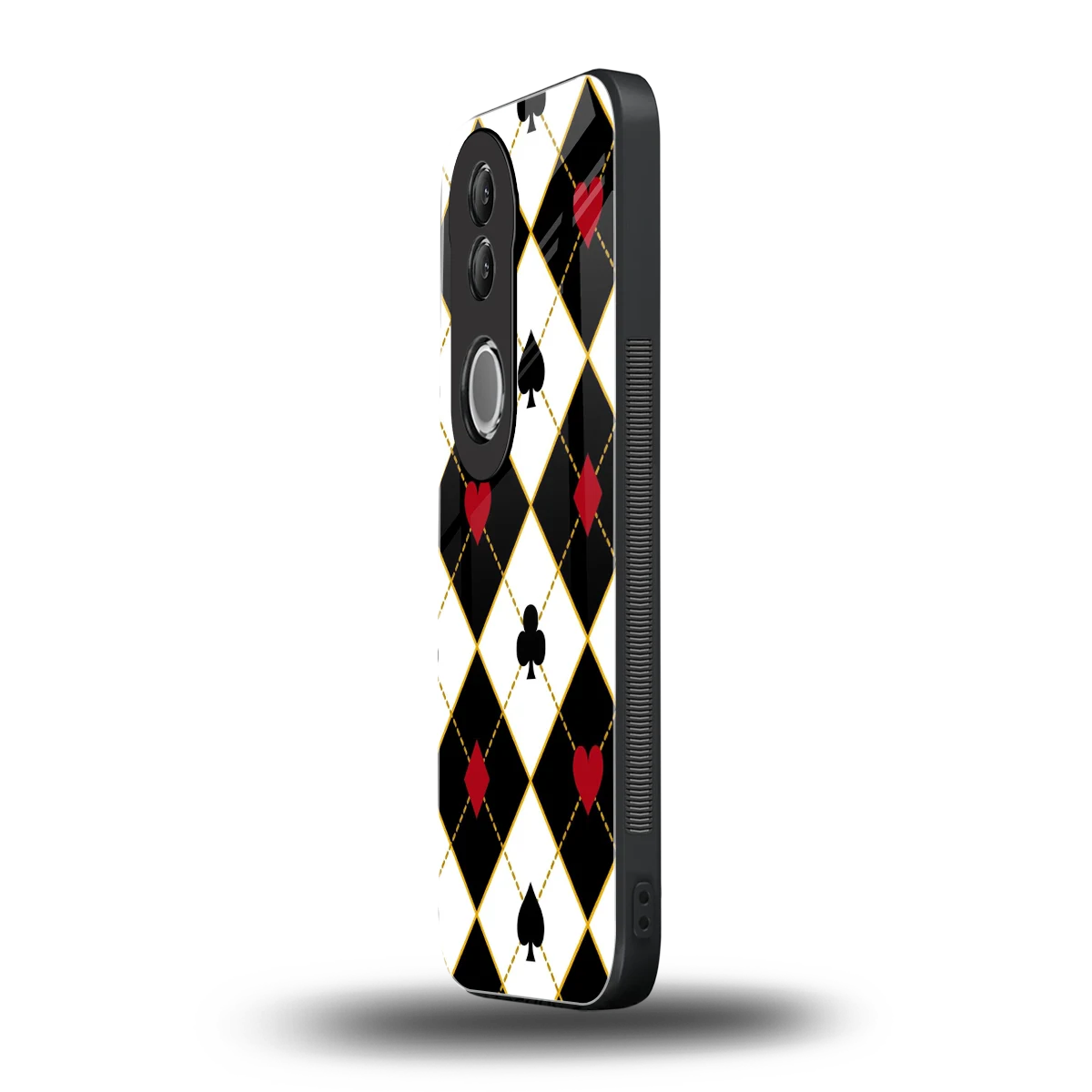 Poker Love vivo v50 mobile cover | shockproof glass phone case